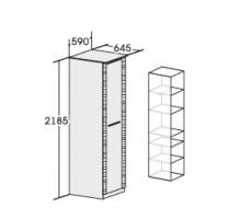 Одностворчатый шкаф с полками для спальни Элана, цвет Бодега белая