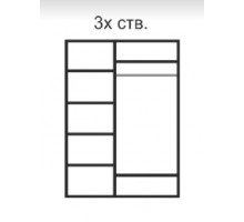 Трехстворчатый шкаф для одежды  Rimini Solo РМШ2/3 (s) (слоновая кость)