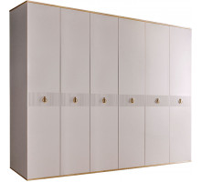 Шестистворчатый шкаф для одежды  Rimini Solo РМШ2/6 (s) (слоновая кость)